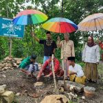 Diwarnai Gerimis, Peletakan Batu Pertama Pembangunan Kantor PRNU Taraban Berjalan Khidmat