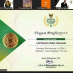 Rumah Zakat Raih Penghargaan Kelembagaan Terbaik di Baznas Award 2020