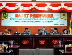 Rapat Paripurna Raperda Pertanggungjawaban APBD 2022, Fraksi-Fraksi DPRD Sumenep Beri Pandangan Umum