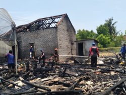 Tiga Rumah di Sumenep Luluh Lantak Dilalap Api, Kerugian Ditaksir Capai Rp600 Juta