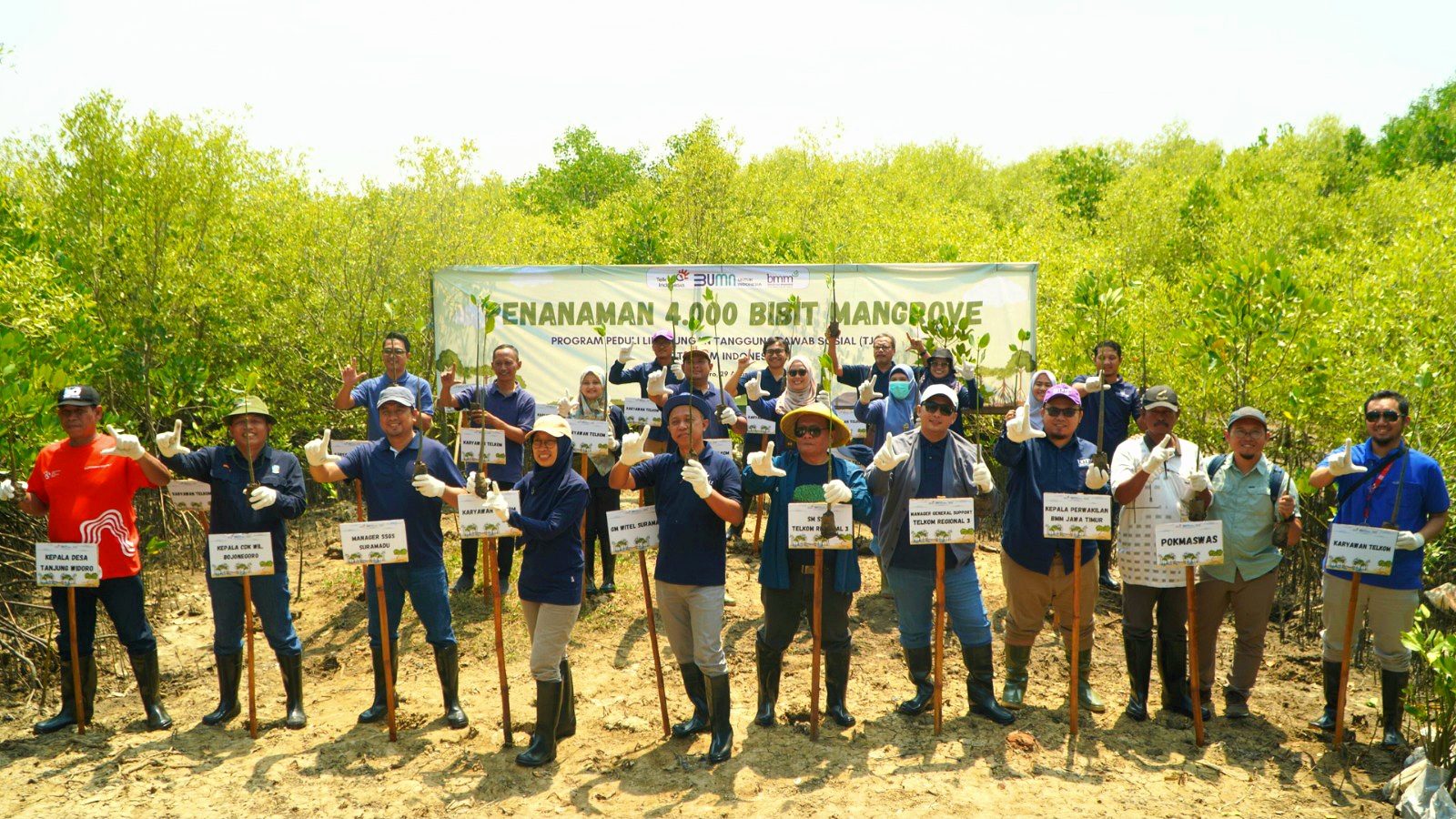 Telkom Regional 3 Tanam Mangrove